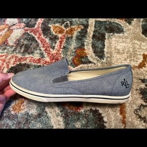 Lauren Ralph Lauren Janis Chambray Canvas Lining! Size 9.5